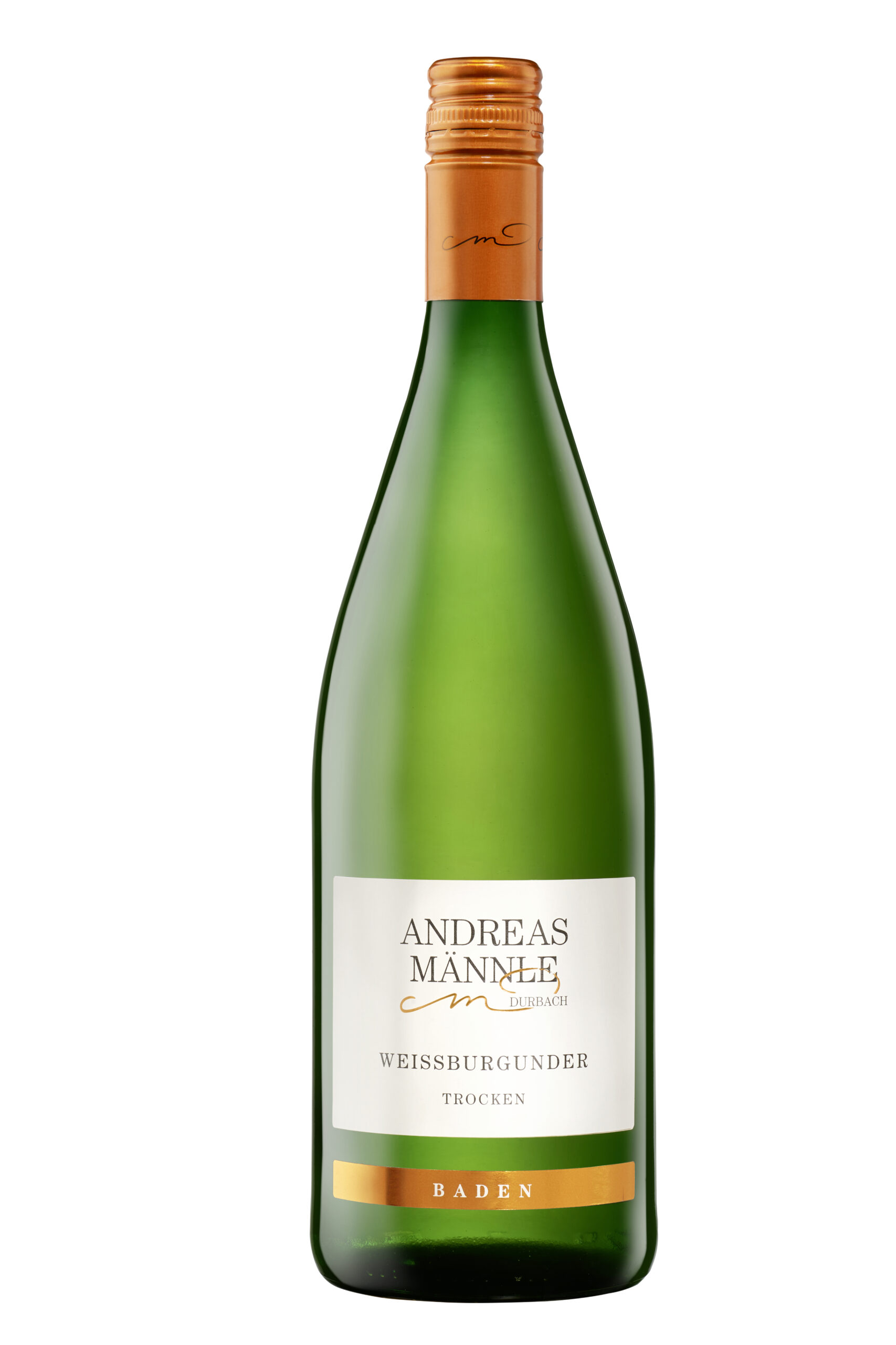 Durb. Weißer Burgunder Qualitätswein trocken WG Andreas Männle 6x1L Weinkiste